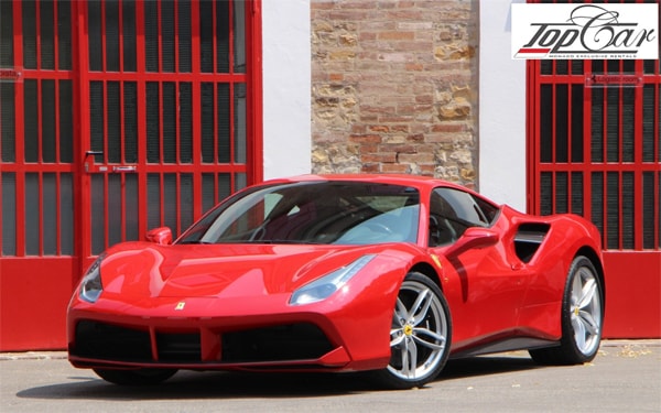 ferrari 488 Spider perfect car for rent in Nice. Discover woderfull city Nice behind the wheel of new Ferrari.